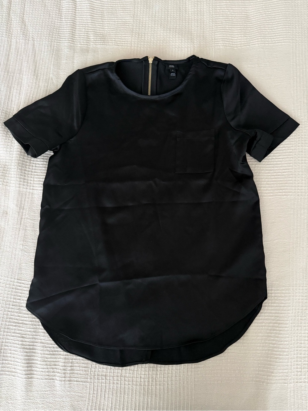 Black silk-like blouse banana republic